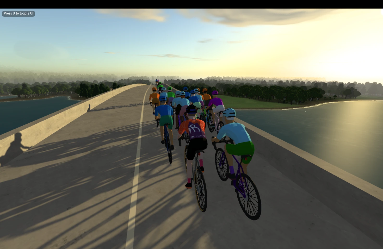 Riding a real-world route in Biketerra