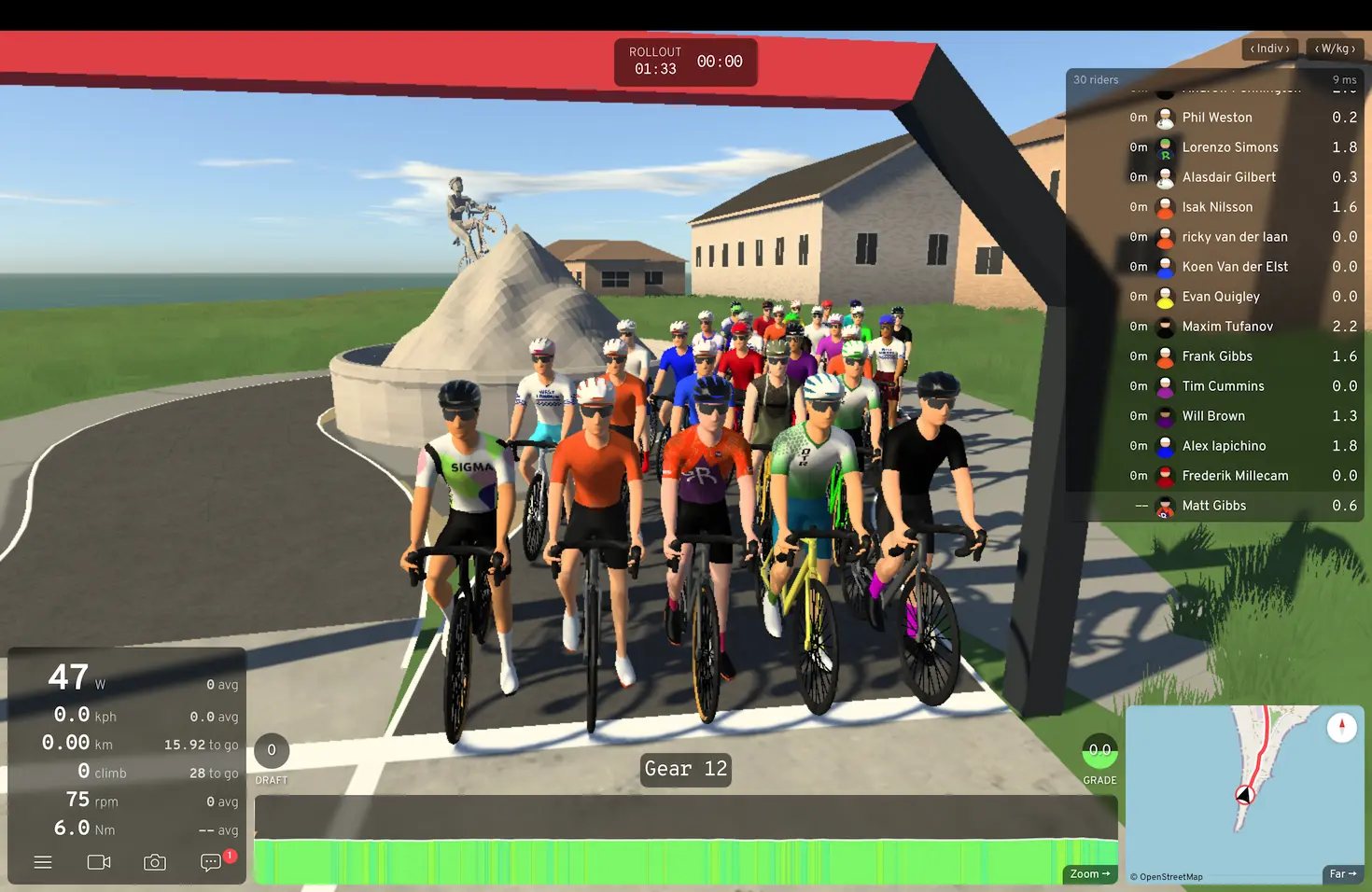 Riders gathering on the start line of a Biketerra event